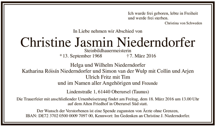 Todesanzeige-Christine-Jasmin-Niederndorfer